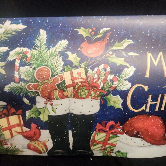 Merry Christmas Mailwraps Mailbox Cover Vinyl Magnetic New Old Stock Cardinal - Picture 2 of 8
